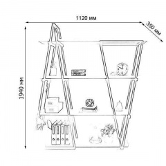 Стелаж для зберігання в стилі LOFT (Rack - 139) Київ