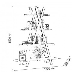 Стеллаж для хранения в стиле LOFT (Rack - 242) Киев