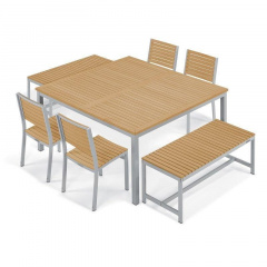 Набір стіл + 2 лавки і 4 крісла в стилі LOFT (Garden Table - 05) Київ