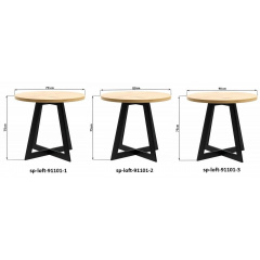 Обідній стіл в стилі LOFT 800х750 (Table - 160) Ужгород