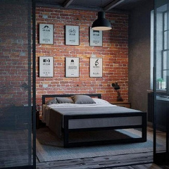 Ліжко в стилі LOFT (Bed-007) Якимівка