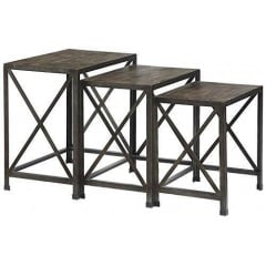 Комплект журнальних столиків в стилі LOFT (Table-764) Ромни