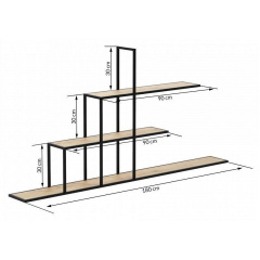 Навісна полиця в стилі LOFT (Wall Shelf-06) Київ