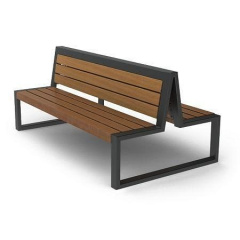 Скамейка парковая двойная в стиле LOFT (Street Bench - 12) Ужгород