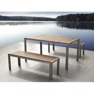 Набор стол + 2 скамейки в стиле LOFT (Garden Table - 01)