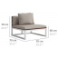 Модульне середнє крісло в стилі LOFT (Armchair - 24) Полтава