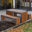 Садовый стол с 2 скамейками в стиле LOFT (Garden Table - 16) Киев