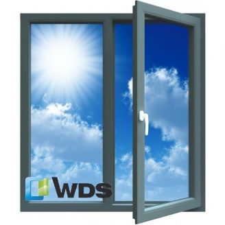 Окно металлопластиковое WDS 7S 130x140 см R0.75