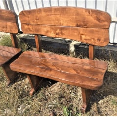 Лавка дерев'яна авторська 1000x500 із слебу в стилі Live Edge ручна робота від виробника Покровськ