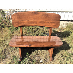 Лавка дерев'яна авторська 1000x500 із слебу в стилі Live Edge ручна робота від виробника Покровськ