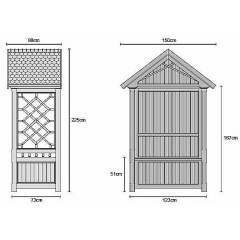 Міні-альтанка 1230 х 730 мм Garden park bench 28 Черкаси