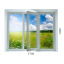 Вікно 1700x1400 мм , монтажна ширина 60 мм,профіль WDS Ekipazh Ultra 60 Долина