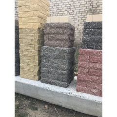 Половинка кирпича МОНОЛИТ-2018 Скала ложковая светло-желтая 250x50x65 мм Запорожье