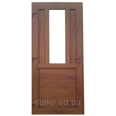 Steko Двері вхідні пластикові 200х1000 темний дуб Чорноморськ
