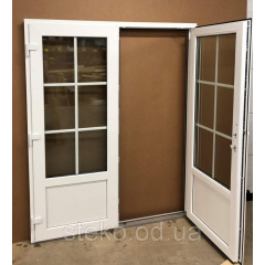 Двух-створчатые Пластиковые входные двери Steko 1500x2050 Первомайск