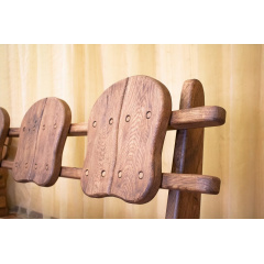 Лавочка со спинкой из термодерева 1670х340 мм Thermo-treated Oak bench 02 Михайловка