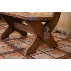 Лавочка со спинкой из термодерева 1670х340 мм Thermo-treated Oak bench 02 Михайловка