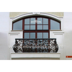 Кованое ограждение балкона изогнутое А3302 Полтава
