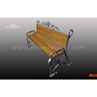 Кованая скамейка со спинкой А7105
