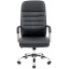 Офісне крісло Richman Ліон 1040-1120х580х580 мм Хром М1 чорний кожзам Херсон