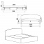 Двоспальне ліжко-160 Компаніт Ніжність 2042х1682х800 мм венге Хмельницький