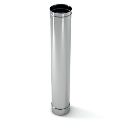 Труба для димоходу нержавіюча в кожусі з оцинкованої сталі 150/220 мм 0,6 мм Дніпро