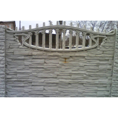 Забор декоративный железобетонный №10 Песчаник арочный 1,5х2 м Киев
