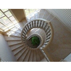 Винтовая лестница из мрамора Crema Valencia Киев