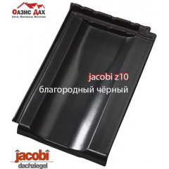 Керамічна черепиця Jacobi Z10 28,7x45,6 см Благородний чорний Львів