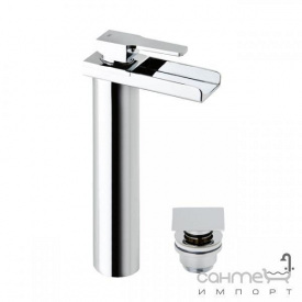 Змішувач для раковини високий з донним клапаном Genebre Kenjo 63138 26 45 67 Хром