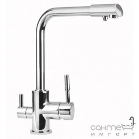 Змішувач для кухні з висувною лійкою Blue Water Amanda сатин