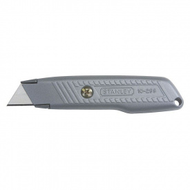 Нож STANLEY с выдвижным трапецевидным лезв в металл корпусе