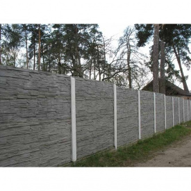 Плита паркану залізобетонна 2 м сіра