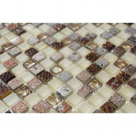 Мозаика мрамор стекло VIVACER 1,5х1,5 DAF13 30х30 cм