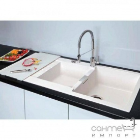 Гранітна кухонна мийка Schock Cristadur Signus D200 оборотна 90 carbonium