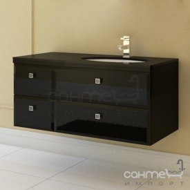 Тумба подвесная левосторонняя без раковины Marsan Shantal 1050 черный