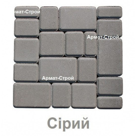 Тротуарная плитка вибропрессованная Старый Город 4 см 180х120 мм серая