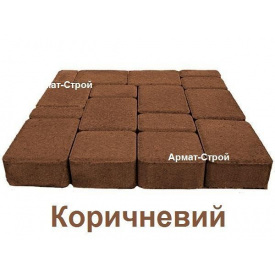 Тротуарная плитка вибропрессованная Старый Город 4 см коричневая