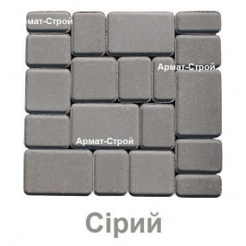 Тротуарна плитка вібропресована Старе Місто 6 см Сірий