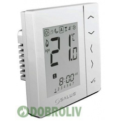 Беспроводной комнатный термостат SALUS с цифровой индикацией 4 в 1, 230V, белый VS10WRF Ровно