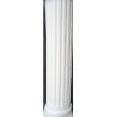 Бетонна колона з канелюрами середня секція глянсова 25х100 см біла Київ