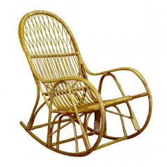 Плетенное крісло-качалка КК-4 ЧФЛИ 600х650х1200 мм з лози для саду Одеса
