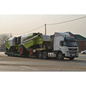 Перевозка комбайна тралом