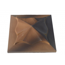 Кришка ковпак для забору Медуза коричнева 450х450 мм