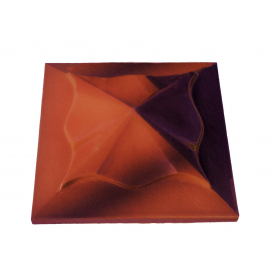 Кришка ковпак для забору Медуза червона 450х450 мм