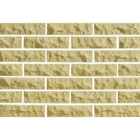 Цегла облицювальна ECOBRICK скеля рваний камінь 250x100x65 мм жовтий