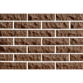 Цегла облицювальна ECOBRICK скеля рваний камінь 250x100x65 мм каштановий