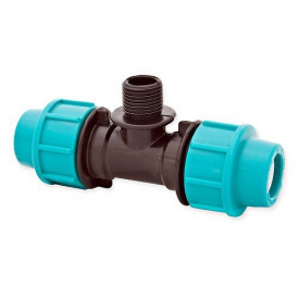 Трійник затискний STR з зовнішньою різьбою 50х2"х50