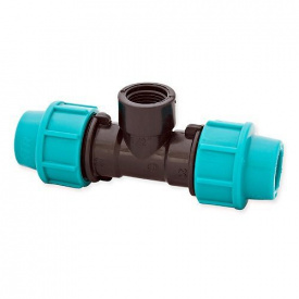 Трійник затискний STR з внутрішньою різьбою 40х1"х40