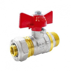 Кран для МП труби SANTAN Premium, посилений 16х1/2" Н КБ